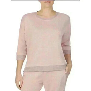 Refinery29 Double Knit High Low Pullover Pink Oversized Sweatshirt Size S